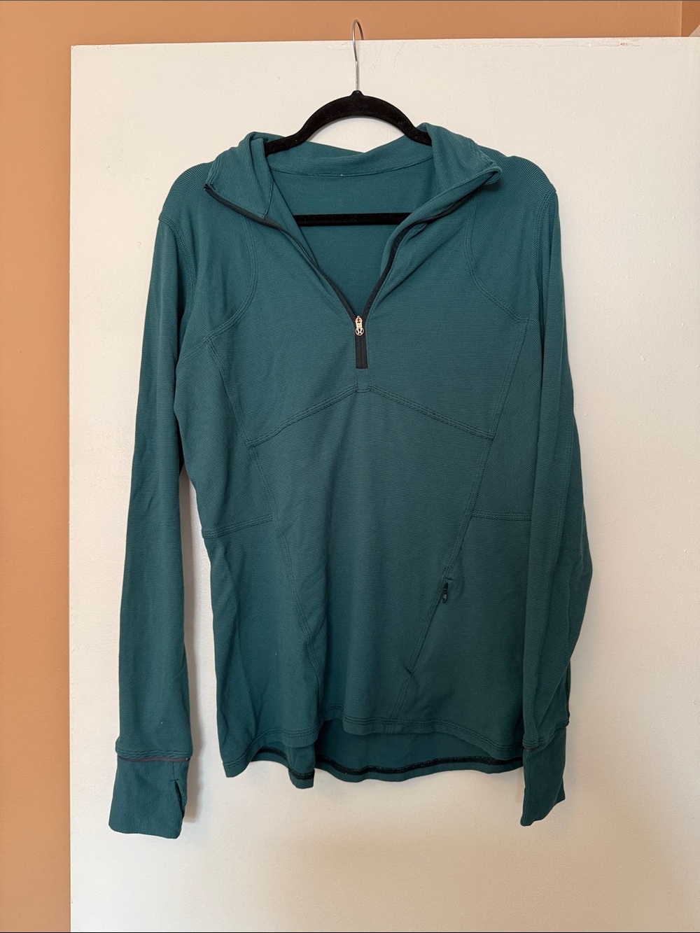 Lululemon Teal Quarter-Zip Pullover Sweater